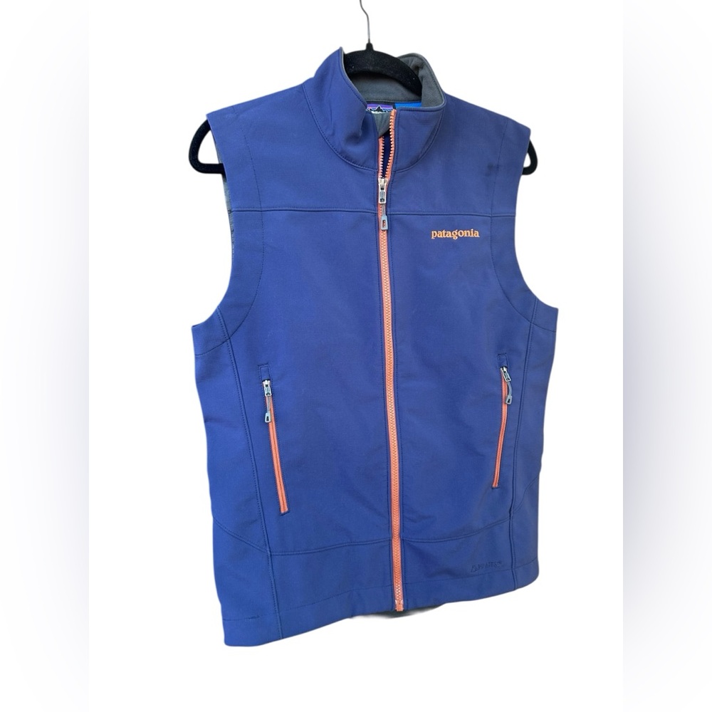Patagonia Adze Vest Navy Polartec Full Zip Outdoor Hiking